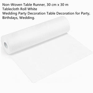 <span class=keywords><strong>Nappe</strong></span> de table moderne en polyester blanc, rouleau de 11 pouces x 10 pieds, pour banquet - Product Image 1