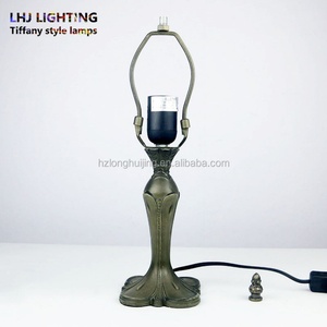 LongHuiJing Indian Rose Tiffany Accent Home Table Lamp Stained Glass - Product Image 6