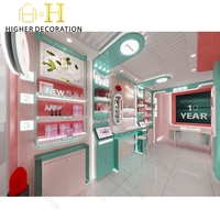 Idées de design pour les présentoirs de magasins de cosmétiques, design intérieur et extérieur de boutiques de maquillage, aménagement de l'agencement des meubles de magasins de cosmétiques