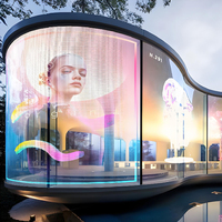 3D-Hologramm-Display-Bildschirm Flexible Transparente LED-Bildschirme für Glasfenster Maßgefertigte LED-Bildschirme Flexible LED-Folie