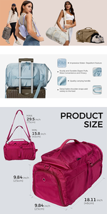 Sacs de voyage multifonctionnels à double usage pour femme en polyester Sac de voyage Sac à dos Activités sportives de plein air Sac bandoulière - Product Image 4