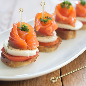 Cocktail Picks kim loại cocktail xiên cho đồ uống tái sử dụng thép không gỉ Cocktail xiên trang trí Gậy Đẫm Máu Mary kim loại pick - Product Image 4