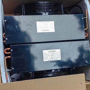 Condensador de tubo de cobre refrigerado por aire de 1/2HP con motor de ventilador para piezas de refrigeración en hoteles, restaurantes, construcción - Product Image 4