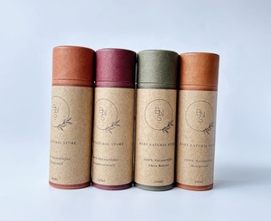 หลอดกระดาษคราฟท์แบบรีไซเคิลได้พร้อมพิมพ์ลายตามสั่ง บรรจุภัณฑ์เปล่าสำหรับน้ำหอมแบบแข็ง ลิปสติก และผลิตภัณฑ์ระงับกลิ่นกาย - Product Image 3
