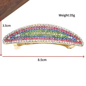 Pinza de Pelo con Pedrería de 8.5cm, Diseño Semicircular Moderno para Mujer - Product Image 2