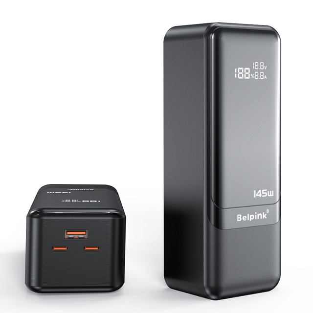 Laptop Power Bank 27000mah Dual Fast Charge PD 145W High Power Travel Outdoor with Slim Design Wide LED Display
