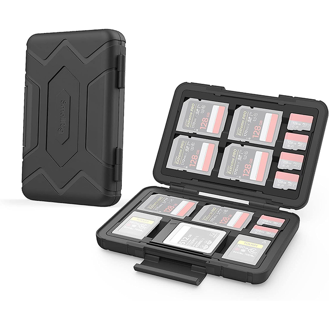 SmallRig SD Card Holder Memory Card Holder Case 15 Slots Water-Resistant for Micro SD Card- 3192