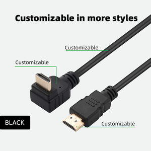สาย <span class=keywords><strong>HDMI</strong></span> แบบกำหนดเอง มุมฉาก 90 องศา ความยาว 1.5 เมตร หัวต่อแบบ Male to Male ความละเอียดสูงพิเศษ สายหุ้ม PVC แบบยืดหยุ่น - Product Image 2