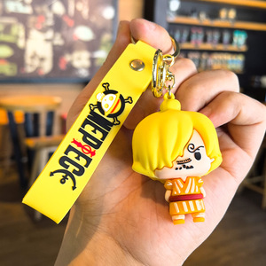 ตุ๊กตาการ์ตูนอนิเมะวันพีซ 3 มิติ ซิลิโคนเจลปลอดสารพิษ พวงกุญแจสำหรับรถยนต์ กระเป๋า จี้ห้อยเครื่องประดับ ขายส่งจำนวนมาก - Product Image 6