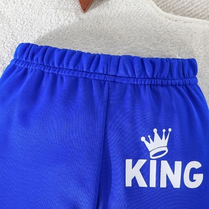 ชุดสองชิ้นพิมพ์ลายตัวอักษรน่ารักสำหรับเด็กผู้ชาย เสื้อแขนยาวและกางเกงกีฬาลำลอง เสื้อผ้าเด็กแฟชั่นผ้าขนสัตว์ - Product Image 5