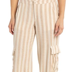 Vente <span class=keywords><strong>en</strong></span> gros <span class=keywords><strong>Pantalon</strong></span> cargo droit <span class=keywords><strong>taille</strong></span> <span class=keywords><strong>basse</strong></span> <span class=keywords><strong>en</strong></span> <span class=keywords><strong>lin</strong></span> à rayures de rue personnalisé pour femmes - Product Image 1