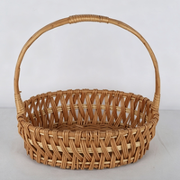 Direct van de fabriek: op maat gemaakte handgeweven rieten mand, bloemenmand, fruitmand, handmand voor picknick, opbergmand
