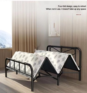 <span class=keywords><strong>Lit</strong></span> pliant temporaire blanc en <span class=keywords><strong>fer</strong></span> forgé pour la pause déjeuner, idéal pour hôtels, écoles, appartements – Tailles réglables de 80 cm à 1,5 mètre - Product Image 3