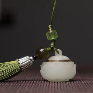Lotus Hollow Sachet <b>Car</b> Pendant 2.4x2.6cm Glow In Dark Aromatherapy Chinese Style Keychain <b>Ornament</b> - Product Image 3