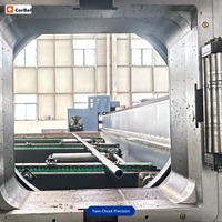 CNC-Faserlaser-Metallrohrschneidemaschine mit Doppelspannfutter, 0,1 mm Hohe Präzision, Cypcut-Steuerung für Runde/Quadratische/Rechteckige Rohre