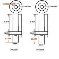 Mable Audio MATU0004 Bornes à fourche métalliques pour amplificateur, pour carte PCB 2mm, 50 pièces