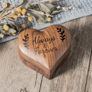 Caja <span class=keywords><strong>de</strong></span> Madera en Forma <span class=keywords><strong>de</strong></span> Corazón para Anillos <span class=keywords><strong>de</strong></span> Compromiso, Caja <span class=keywords><strong>de</strong></span> Madera Maciza para Anillos <span class=keywords><strong>de</strong></span> Boda - Product Image 6