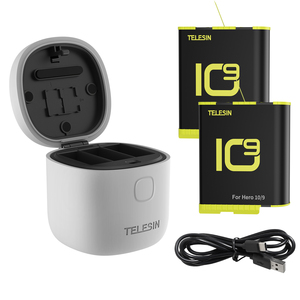 Telesin Allin Box, Kit de 2 Cajas de Carga para Baterías de Litio para Cámara <span class=keywords><strong>GoPro</strong></span> Hero9/10 - Product Image 3
