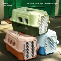 Vente en gros de boîtes de transport pour animaux de compagnie, portables, pliables, respirantes, durables et écologiques, pour petits chiens et chats, pour la voiture