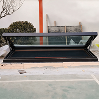 Système de trappe d'accès en verre à ouverture hydraulique par vérin à gaz, fenêtre de toit en aluminium moderne et personnalisée pour projets de villas