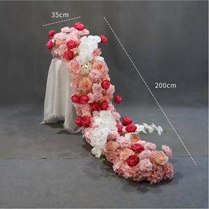 Camino de Mesa de Rosas de Seda Realistas Hechas a Mano, Flores Artificiales Secas con Color Personalizado para Decoraciones de Mesa de Boda y Regreso a Clases - Product Image 5