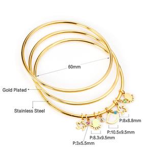 Fashion Multilayer Stainless Steel Jewelry Bangle Pendant <b>Bracelet</b> Bangle for Party - Product Image 2