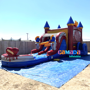 Rocker Volcano Theme Casa de rebote inflable al aire libre de tamaño personalizado y tobogán acuático <span class=keywords><strong>Tobogan</strong></span> Gonflabil Parque acuático comercial - Product Image 4