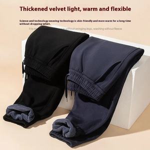 Heren Winter Warme Fluwelen Katoenen Sherma Broek Lam Fleece Gevoerde Dikke Joggingbroek Casual Sport Stijl Taille Recht Patroon - Product Image 4
