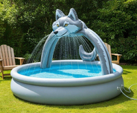 Aufblasbare PVC-Schwimmbecken für Kinder im Garten, tragbar, Tiermotiv