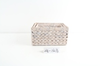 Paniers de rangement tressés avec poignée, boîtes décoratives, paniers en osier, paniers en jacinthe d'eau pour le rangement