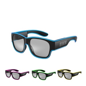 <span class=keywords><strong>Old</strong></span> Fashion Glow El Wire Lunettes pour les décorations de fête Fabrication de lunettes - Product Image 2