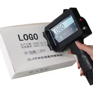 Mini imprimante Tij Machine d'impression manuelle portable Imprimante de logo à code QR Imprimante d'étiquettes à jet d'encre de bureau à codage de données numériques à faible coût