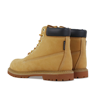 Bottes de travail d'hiver robustes pour hommes, construction Goodyear Welt, tige en cuir véritable, fermeture à lacets, semelle en caoutchouc antidérapante