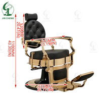 Chaise de barbier rétro inclinable pour hommes, coiffeur, coiffeur, prix de gros et or Jincheng, ensemble 1 noir moderne de haute qualité
