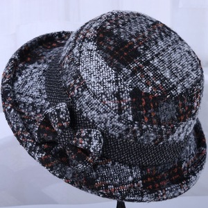Middle aged and elderly women in autumn and winter woolen <b>top</b> hats thick basin hats casual fisherman hats - Product Image 4
