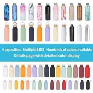 Botellas de agua grandes de metal esmerilado con logotipo personalizado, café térmico de doble pared, acero inoxidable 304 - Product Image 3