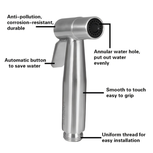 Hand Held <strong>Bidet</strong> <strong>Sprayer</strong> <strong>Bidet</strong> Spray Toilet Spray Head Holder <strong>Bathroom</strong> Hand Shattaf Set Toilet <strong>Bidet</strong> <strong>Sprayer</strong> Toilet Shower - Product Image 2