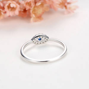 Anillo De Ojo Malvado De Plata De Ley 925 minimalista Malvado Anillo De Ojo para mujer chapado en rodio para aniversario De fiesta De boda - Product Image 6