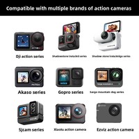 Support universel 5-en-1 pour téléphone et caméra d'action, 360° °   Support rotatif avec pince réglable pour GoPro Insta360 DJI