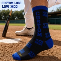 Chaussettes de sport noires à logo personnalisé avec motif 4TH WARD pour le baseball et la course à pied
