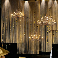 Rideau de rideaux métalliques brillants Muwei pour la décoration de fond de scène de mariage, de fête ou d'événement