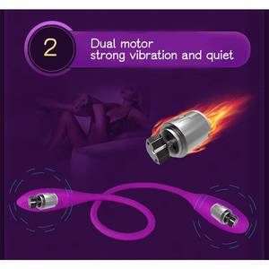 Vibrateur à double tête, stimulateur du clitoris, plug anal et stimulateur vaginal, jouets sexuels pour couples lesbiens - Product Image 3