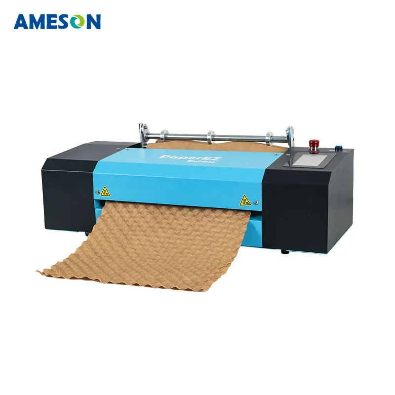 2023 New Arrival Ameson Electric Paper Cushioning Bubble Machine For Ecommerce Packaging