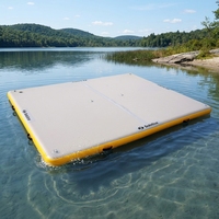 Grand quai flottant gonflable Plate-forme d'eau flottante pour bateau et installations d'amusement aquatiques gonflables