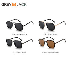 Nouvelles lunettes de soleil polarisées de style européen et américain pour hommes, monture en métal TR, protection UV400, verres noirs, type 3, pare-soleil - Product Image 4