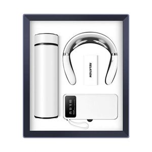 Ensemble cadeau d'entreprise de luxe 3 en 1 : Thermos, masseur cervical, batterie externe avec support de téléphone - Product Image 6
