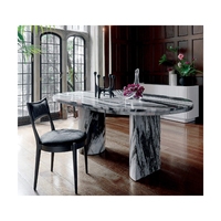 Table de présentation plinthe en marbre blanc de style européen meubles de luxe table basse de luxe pour salon table à manger design