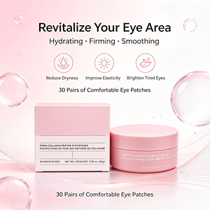 Patchs de masque hydrogel cristallin au collagène rose et ADN de sodium pour le contour des yeux, hydratants et à la niacinamide - Product Image 2