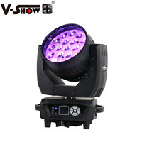 Projecteur motorisé VSHOW Zoom AURA1915 19*15W RGBW 4-en-1 MAC ABS Ra80 Contrôle DMX512 DJ/Beam/KTV