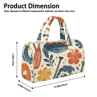 Sac à main brodé personnalisé avec imprimé vague hawaïenne et motif floral Hibiscus des Fidji pour le shopping, les voyages et le quotidien